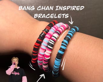 Stray Kids Bracelet | Stray Kids Bang Chan Inspired Bracelets | SKZ Bang Chan Inspired Bracelet | Kpop Clay Bead Bracelets