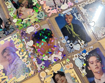 Pre-Made Photocard Toploaders | Decorated Toploaders | Photocard Toploaders | Kpop Photocard Holder