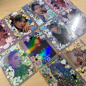 Toploaders de cartões fotográficos pré-fabricados | Toploaders decorados | Toploaders de cartões fotográficos | Suporte para cartão fotográfico Kpop