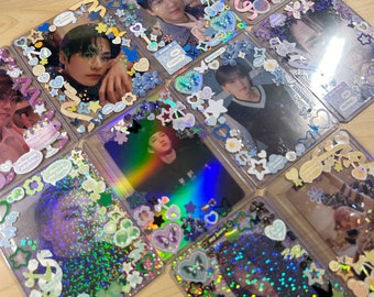 Pre-Made Photocard Toploaders | Decorated Toploaders | Photocard Toploaders | Kpop Photocard Holder