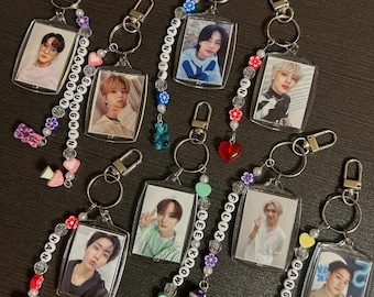 Llavero de Stray Kids / Llavero de SKZ / Llavero con foto de SKZ / Llavero con foto de Stray Kids / Llavero Kpop