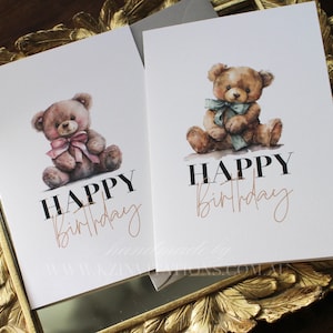 BIRTHDAY CARDS - Teddy Bear Edition
