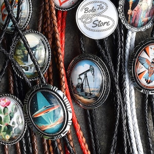 Custom Bolo Ties *Photo or Design* | Personalized Image & Colors | String Necktie Unisex Gift for Him/Her | Wedding Bolo Tie Gift