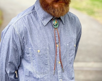 Rooster Bolo Slips ~ Välj dina manschettfärger och längd Brun Svart Bola Lariat Snörslips Unisex Present Bröllop