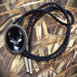 Deer Buck Bolo Tie ~ Black Tie Handsome Gift for Man