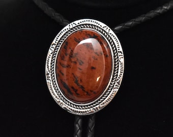 Obsidian Bolo Ties: Snowflake or Mahogany