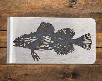 Sculpin Money Clip - Engraved Stainless Steel