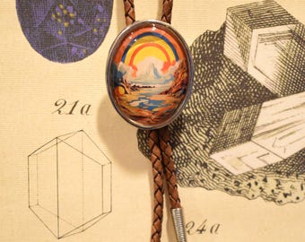 Psychedelic Landscape Bolo Tie