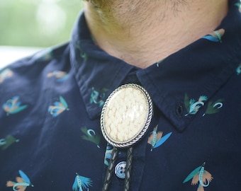 White Snake Bolo Tie | Formal Bola Necktie