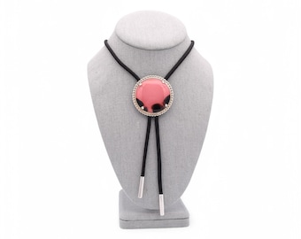 Glass Cabochon Vintage Bolo Tie