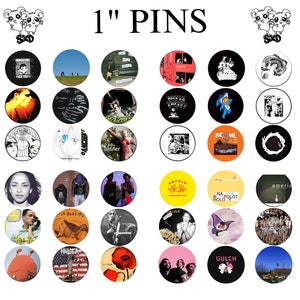 1'' Pressed Pins 5 For 5.00