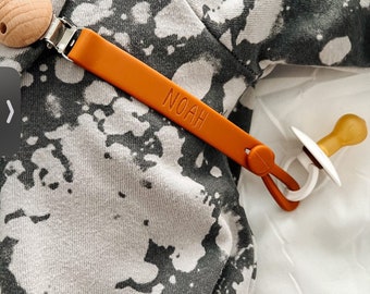 Porta ciuccio personalizzato con clip per ciuccio, clip Binky, supporto Binky, porta ciuccio personalizzato, regalo per bambini personalizzato