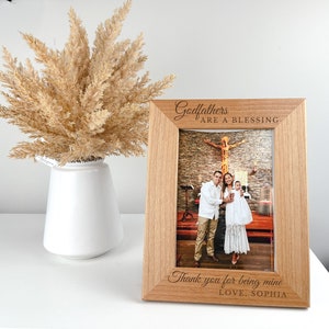 Personalized Godfather Picture Frame, Engraved Godparents, Picture Frame,Engraved Godmother Picture Frame, Godfather Frame, Godparent