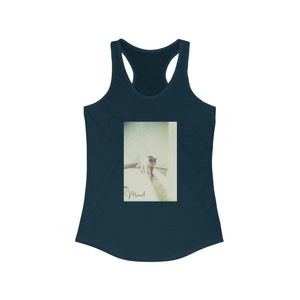Mood Cat - Women ideal racerback halter tank top - Multi Color - Front View in midnight navy
No sleeves perfect for spring summer warm weather monday attitude gift wardrobe
Classic trendy style with humor 
new take on grumpy cat