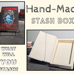 Stephen King - &quot;The Bazaar of Bad Dreams&quot; | Secret Compartment | Unique Gift Box | Hollow Book | Secret Book Box | Handmade Hollow Book