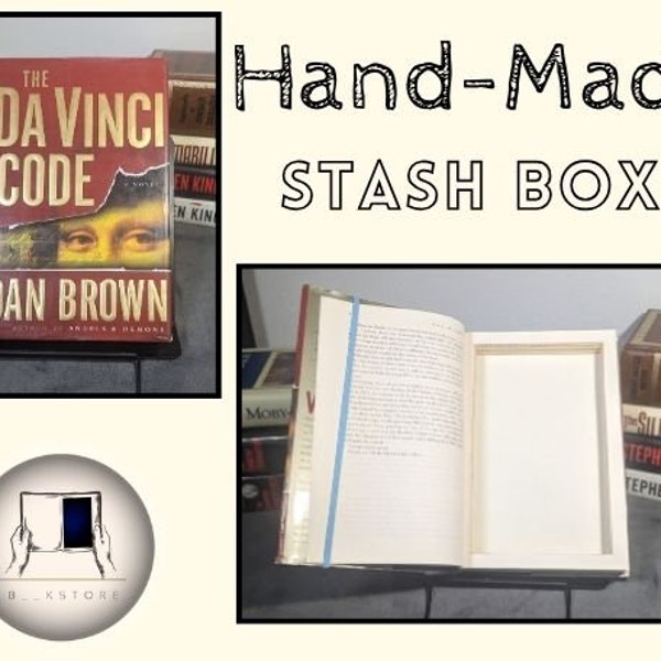 The Da Vinci Code by Dan Brown - Hollow Book Safe | Faux Book | Unique Gift Box | Secret Book Box | Fake Book | Secret Storage | Hideaway