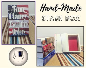 Tom Clancy - Órdenes ejecutivas / Caja fuerte con forma de libro hueco / Libro falso / Caja de regalo única / Caja de libro secreto / Libro oculto / Almacenamiento encubierto