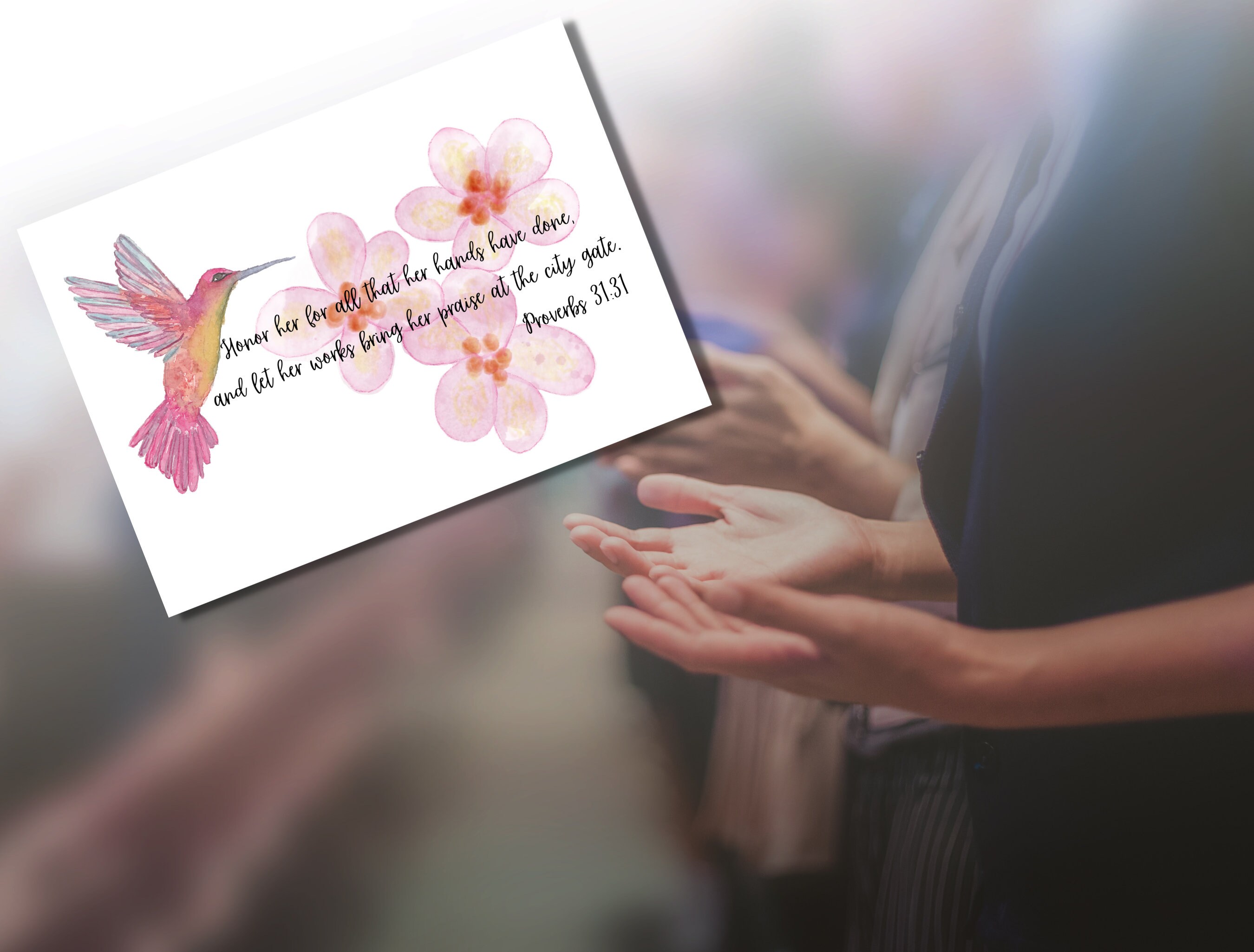 Hummingbird Card With Proverbs 31:31, Mother's Day, Birthday, - Etsy