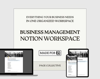 Business Organizer Workspace, Notion Templates with 50+ Dashboards