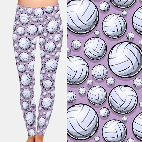 Volleyball Leggings, Recycled, Buttery Soft, Stretchy Fabric