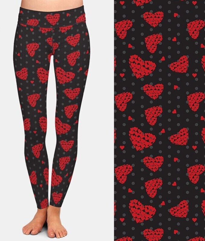 Kids Hearts Design Thermal Leggings / Infants & Toddlers Hearts