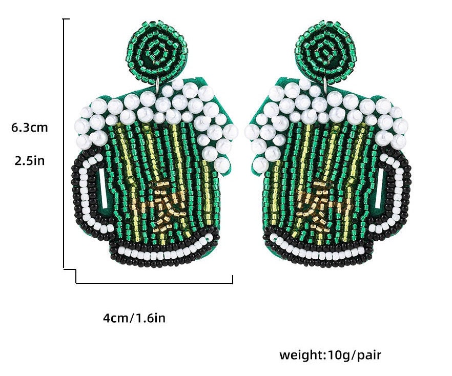 Beaded Drink Earrings - Dos Femmes