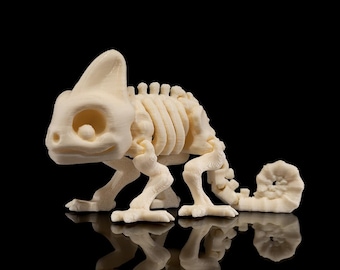 3D Printed Articulated Chameleon Skeleton Toy