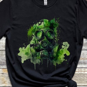 Gas Mask Watercolor Painting shirt, Gas Mask tshirt, Face Mask tshirt, Gas Mask Art shirt