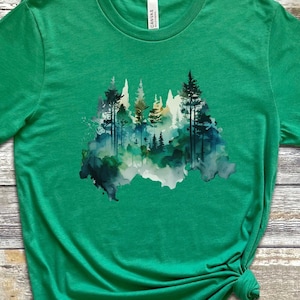 Watercolor Forest Painting shirt, Nature Painting shirt, Watercolor Art tshirt, Watercolor Forest tshirt, Watercolor Nature shirt