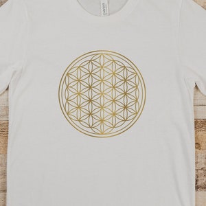 Golden Flower of Life tshirt, Sacred Geometry Flower of Life tshirt, Golden Ratio tshirt, Unisex Flower of Life tshirt