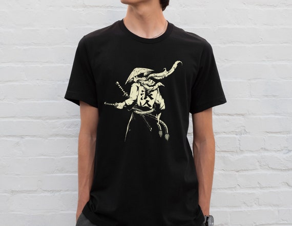 Samurai Art tshirt, Men Samurai shirt, Japanese Graphic Art tshirt, Samurai Kanji tshirt