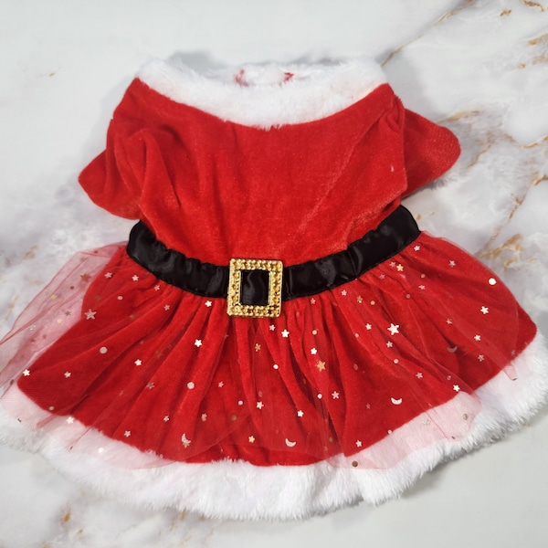 Christmas Dog Dress Etsy