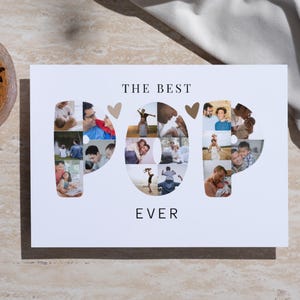 Collage photo pop, cadeau à imprimer pour la fête des pères, modèle de carte pop, carte photo papa personnalisée, carte à imprimer à la maison, cadeau DIY pour lui, art mural pop