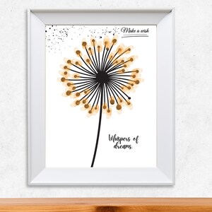 Fingerabdruck-Pusteblumen-Kunsthandwerk, Wünsche Handabdruck-Kunsthandwerk, Andenken-DIY-Kunstwerk Kinder-Fingerabdruck-Kunst, Muttertag-Druckbares Fingerabdruck-Kunsthandwerk