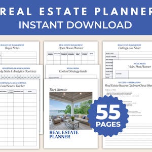 Real Estate Agent Planner, Realtor Business Organizer Template, Real Estate Marketing, Realtor Marketing Kit, Realtor Tools, Success Planner
