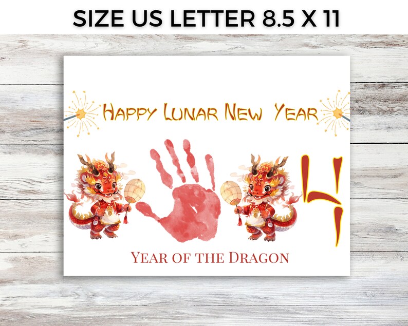 chinese new year handprint craft