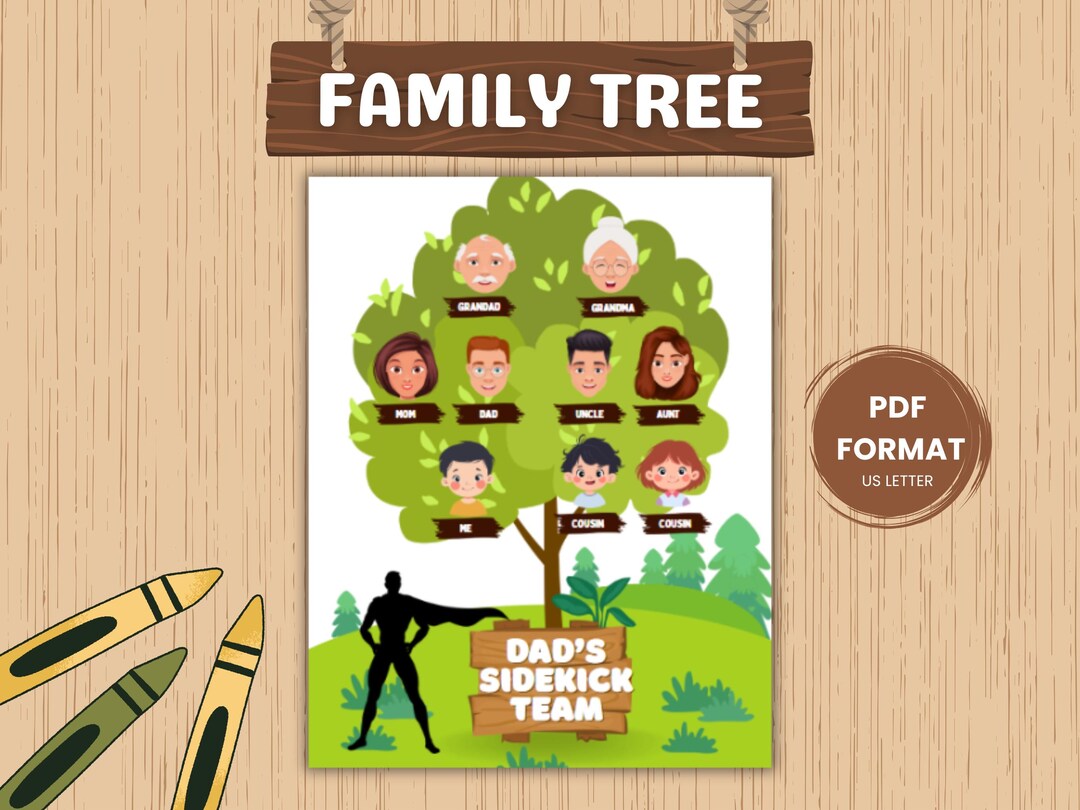 Family Tree Activity, Printable Family Tree Craft, Fun Art Project for ...