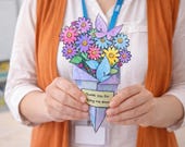 Printable Teacher Appreciation Craft, Flower Bouquet Activity for Kids Classroom DIY (PDF)