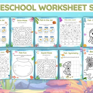 Under the Sea Preschool Worksheets, Pre-k Activities, Kindergarten ...