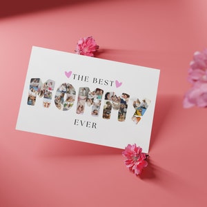 Colagem de fotos da mamãe, moldura de foto da mamãe, presente de aniversário personalizado para a mamãe, modelo de colagem de fotos Canva Presente de aniversário da mamãe personalizado, a melhor mamãe de todos os tempos