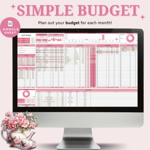 Monthly Budget Google Sheets, Simple Budget Spreadsheet, Google Sheets Budget Planner, Expense Tracker Spreadsheet, Digital Budget Planner