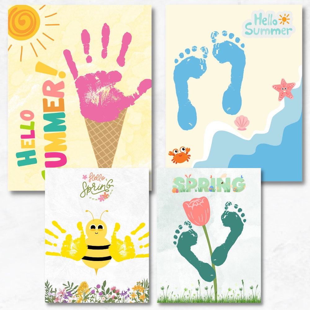 Handprint Event Map Handprint & Footprint Craft Bundle, Handprint Memory Book, Memory Art ...