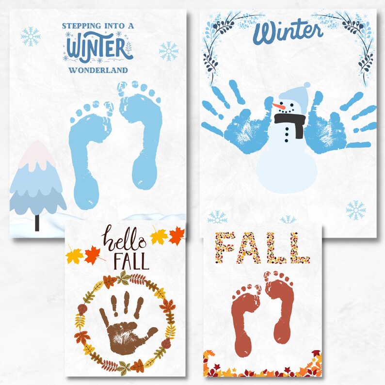 Handprint Event Map Handprint & Footprint Craft Bundle, Handprint Memory Book, Memory Art ...