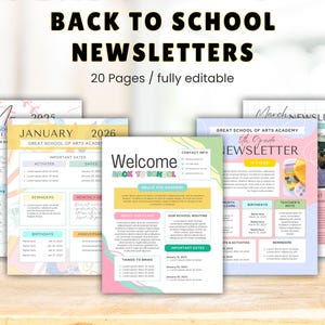 Boletines editables para el aula, Boletines de regreso a clases, Plantilla para docentes, Boletín mensual, Conoce al docente, Carta de bienvenida al aula