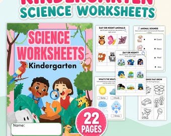 Kindergarten Science Worksheets, Homeschool Science, Science Activities for Kids, STEM Activities, Early Learning, Preschool Science (PDF)