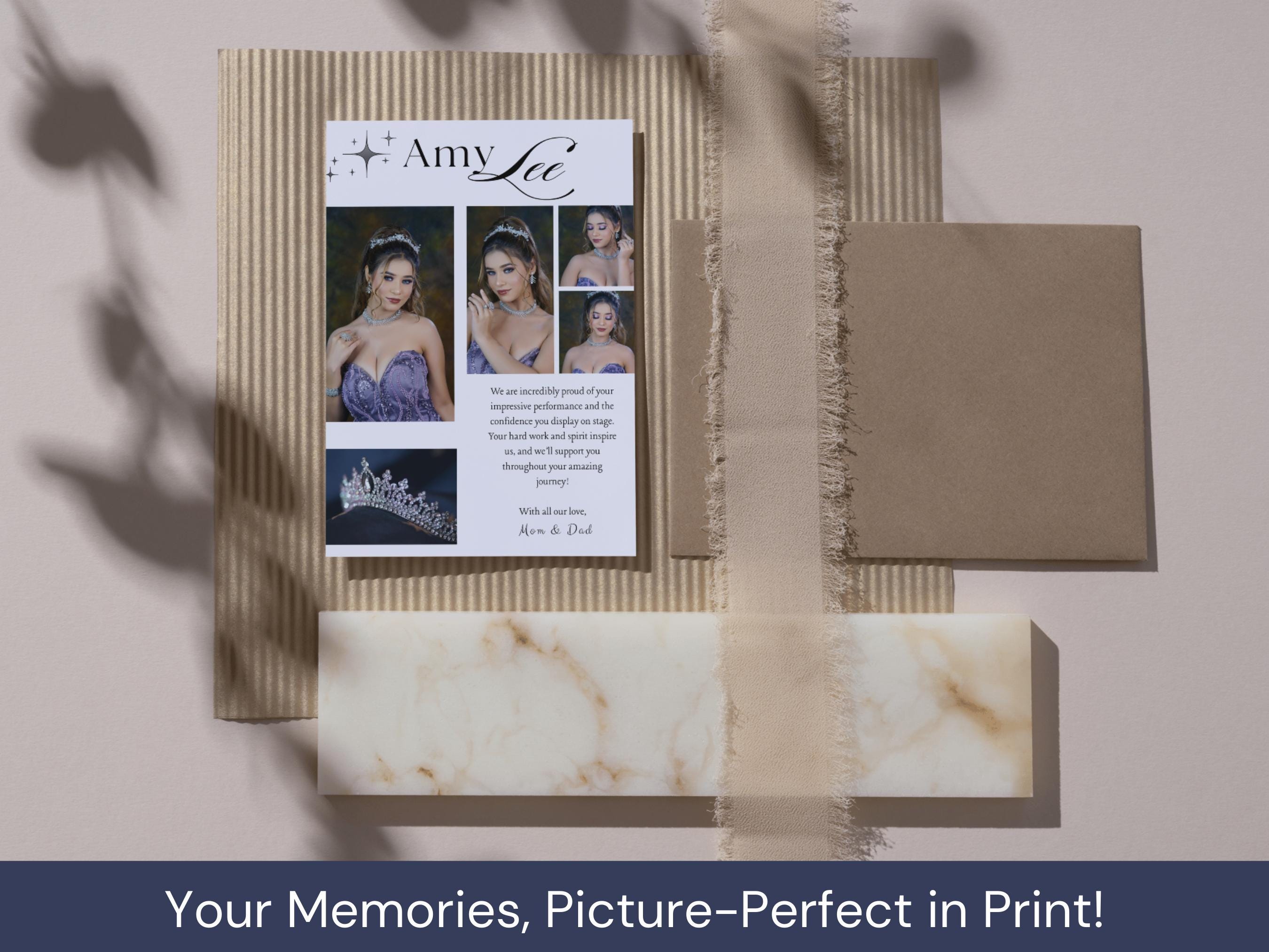 Template For Pageant Introduction Pageant Ad Template, Editable Pageant Tribute Ad, Full Page Half Page ...