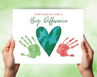Earth Day Handprint Craft, Kids Earth Day Activity