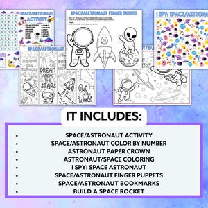 Space Activity Pack, Astronaut Activity, Outer Space Coloring Pages ...
