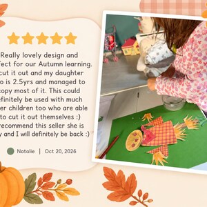 Build a Scarecrow Craft for Kids, Fall Kids Activity, Autumn Toddler Craft, Thanksgiving Printable, Fall Project, Fall Learning Worksheets image 4