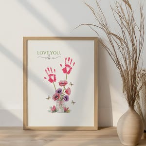 Custom Name Handprint Art Printable, DIY Kids Craft, Toddler Activity ...